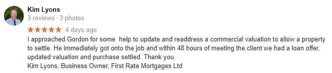 Property Valuations Google Review Testimonial